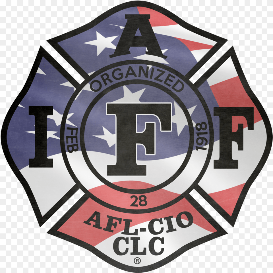 American Flag Patriot Reflective Iaff Decal 4 U2014 Union Fire Store, Badge, Logo, Symbol, Road Sign Free Transparent Png