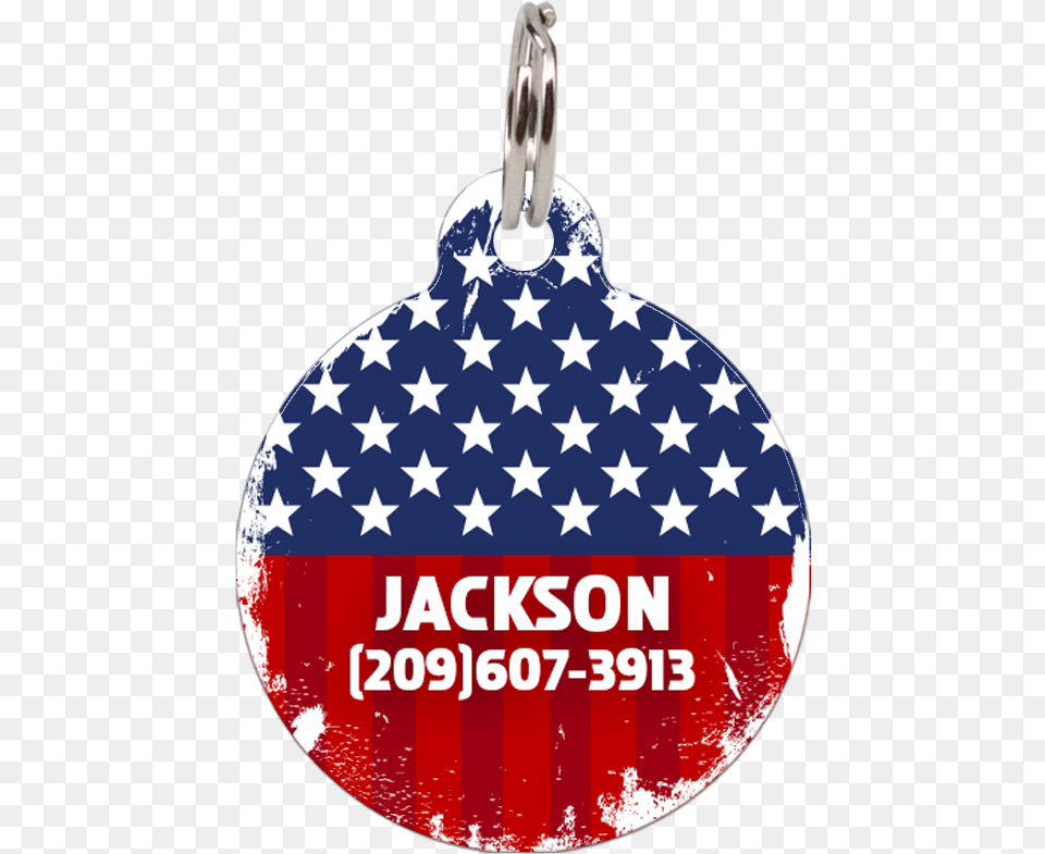 American Flag Patriotic Dog Id Tag For Dogclass Locket, Accessories, Logo Free Transparent Png