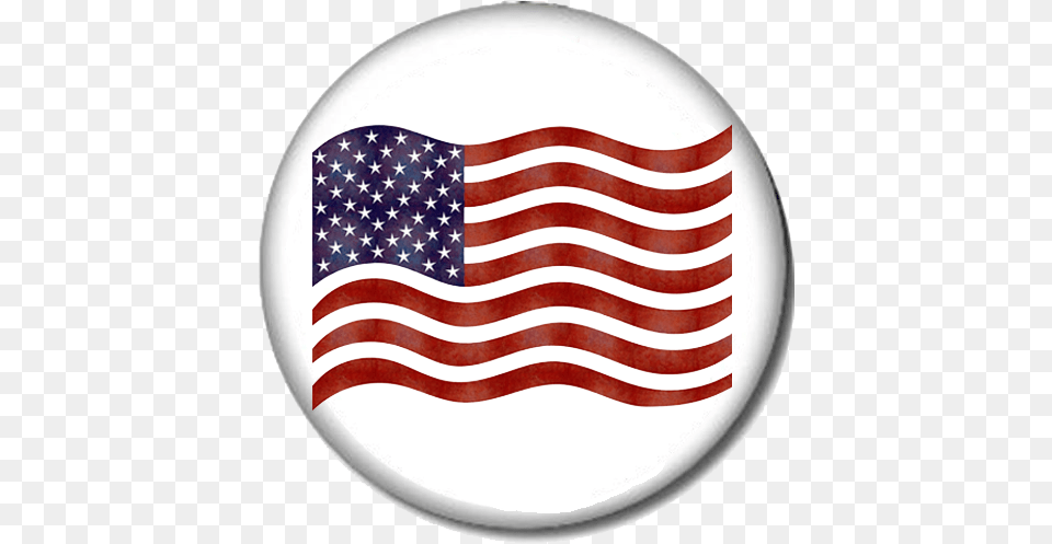 American Flag Pin Back Button American Flag Blowing In Wind Gif, American Flag Free Png Download