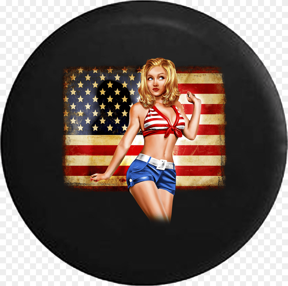 American Flag Pinup Girl Bikini Model Louis Xvi, Shorts, Clothing, Photography, Adult Png