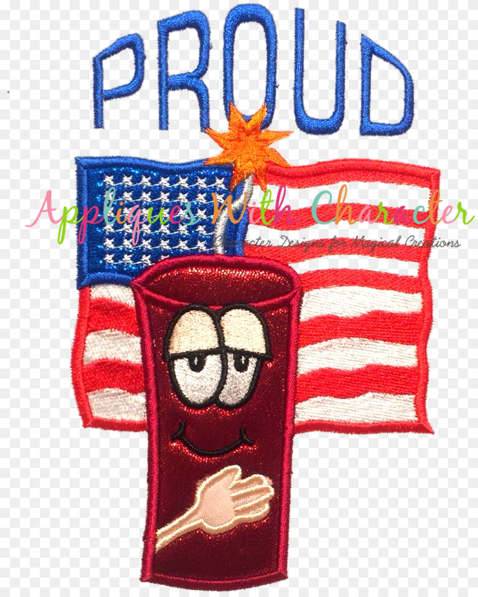 American Flag Proud Applique Design, Accessories, Bag, Handbag, Face Png Image