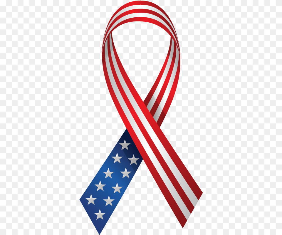 American Flag Ribbon Clipart, Gold, Accessories Png Image