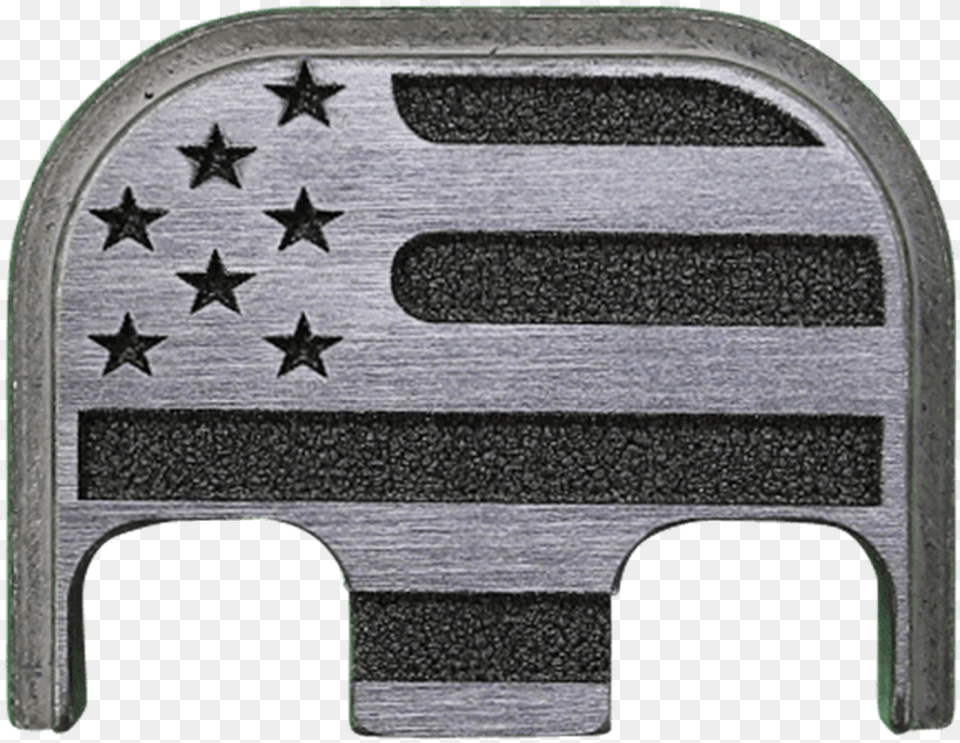 American Flag Titanium Brushed Finish Back Plate Glock Titanium Back Plate, Accessories, Buckle, Car, Transportation Png Image