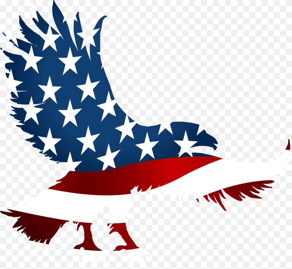 American Flag Transparent Clip Art Image, American Flag, Animal, Bird Png