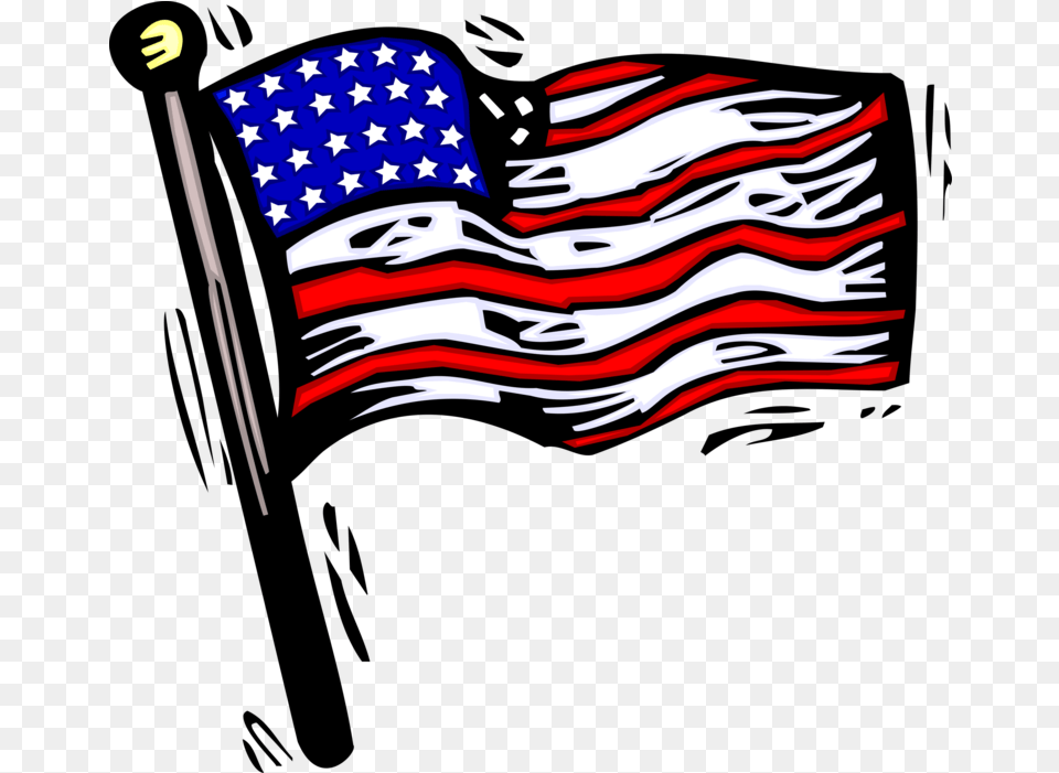 American Flag Vector Image, American Flag Free Transparent Png