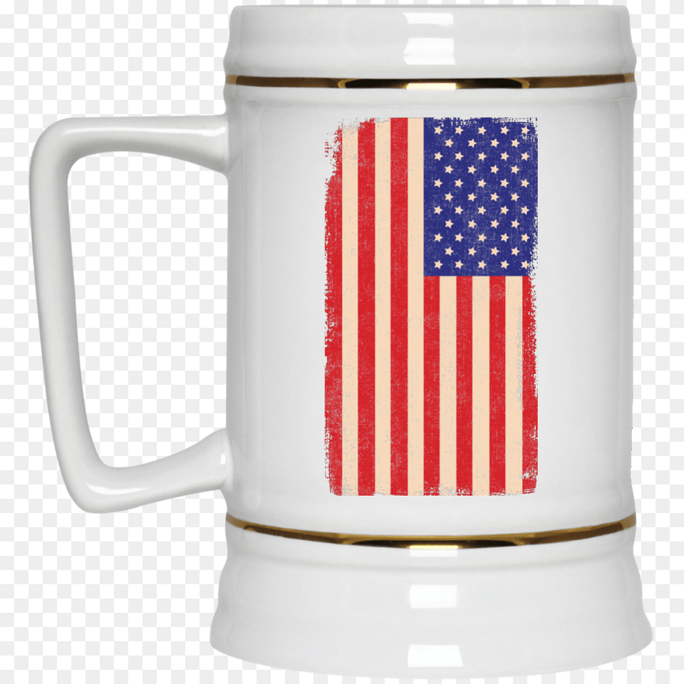 American Flag Vintage Beer Stein Spgetti, Cup Free Png Download