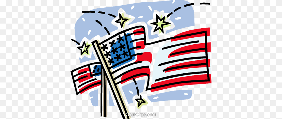 American Flags Royalty Vector Clip Art Illustration 4th Of July Military, American Flag, Flag Free Png Download