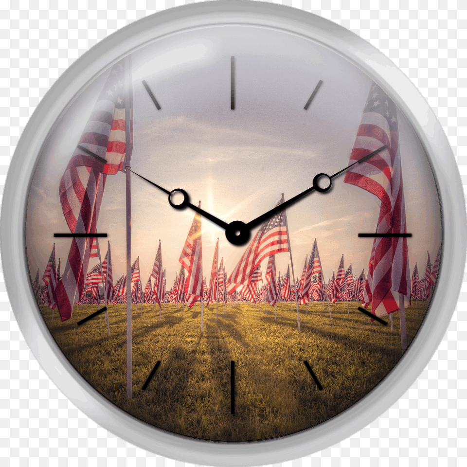 American Flags Wall Clock, Analog Clock Free Png