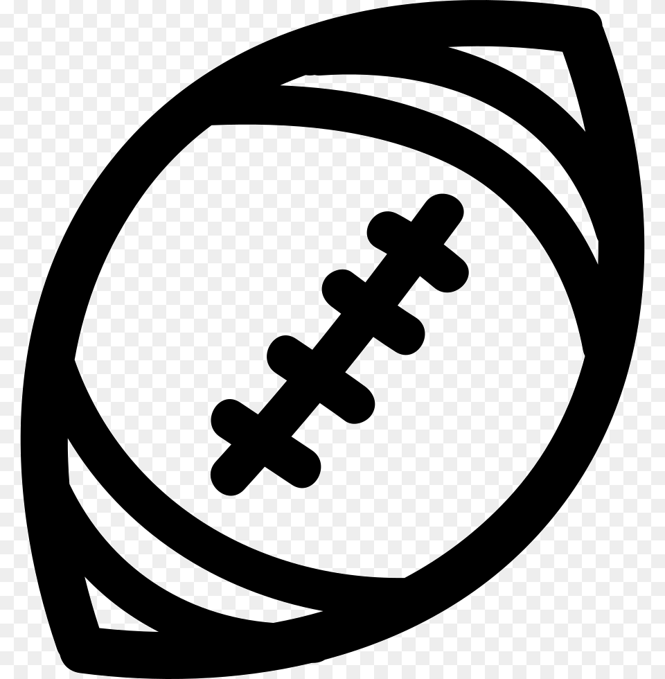 American Football Ball Hand Drawn Outline Comments American Football Ball Logos, Rugby, Sport Png Image