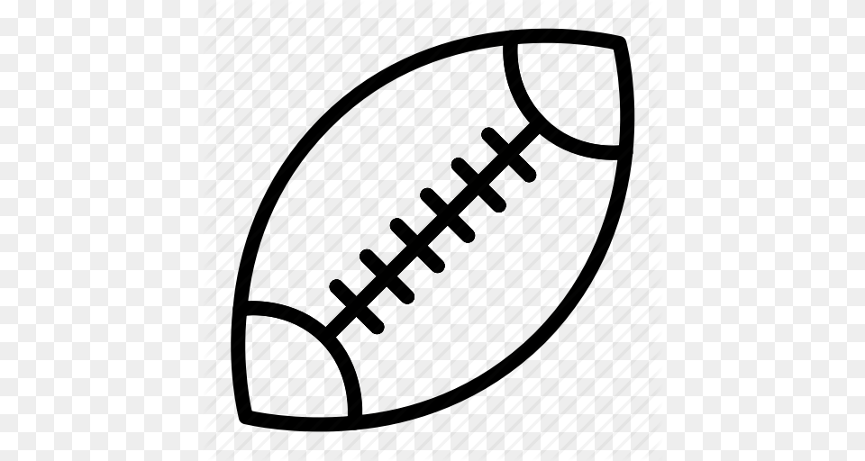 American Football Ball Outline Rugby Set Sports Icon, Sport, Rugby Ball Free Png Download