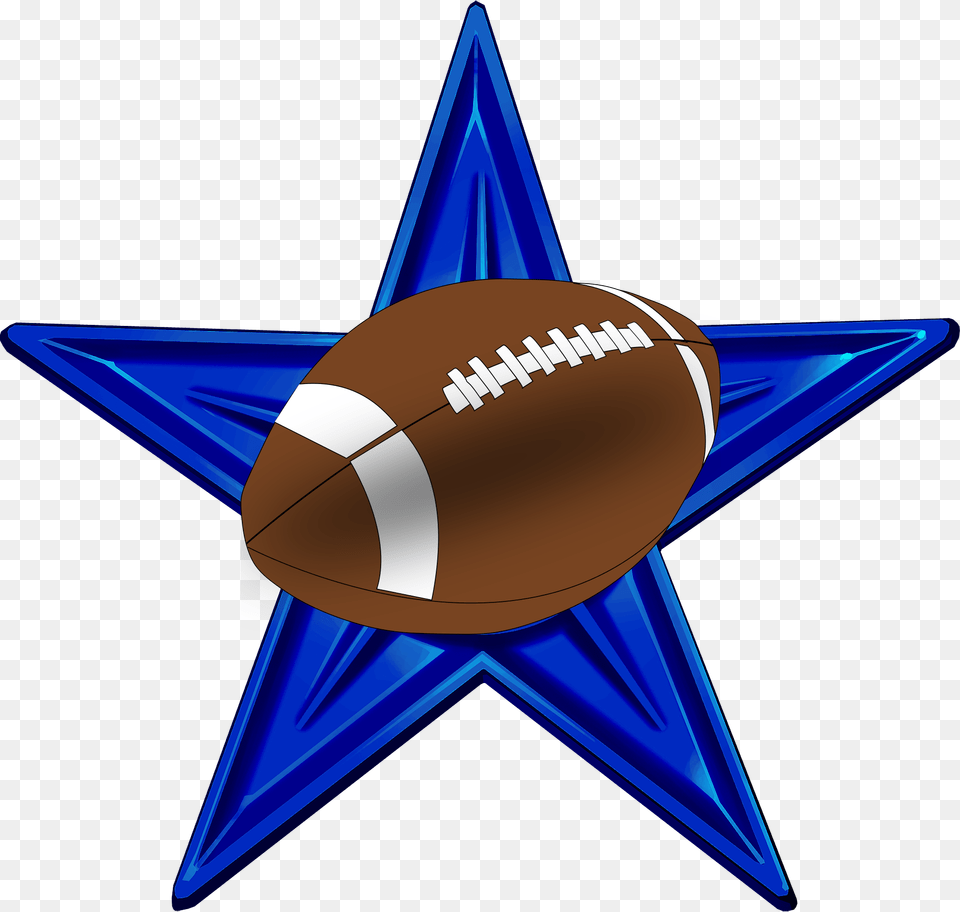 American Football Barnstar Hires Blue Brown Football Shower Curtain, Symbol, Star Symbol, Appliance, Ceiling Fan Free Png