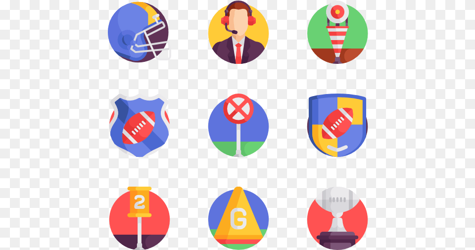 American Football Flat Icon, Male, Adult, Person, Man Free Png Download