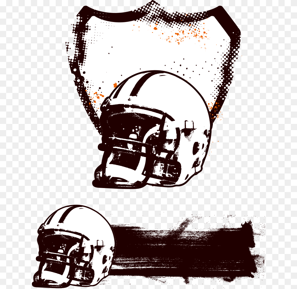 American Football Football Helmet Grunge Illustration Grunge Football Helmet Vector, American Football, Football Helmet, Person, Playing American Football Free Png Download