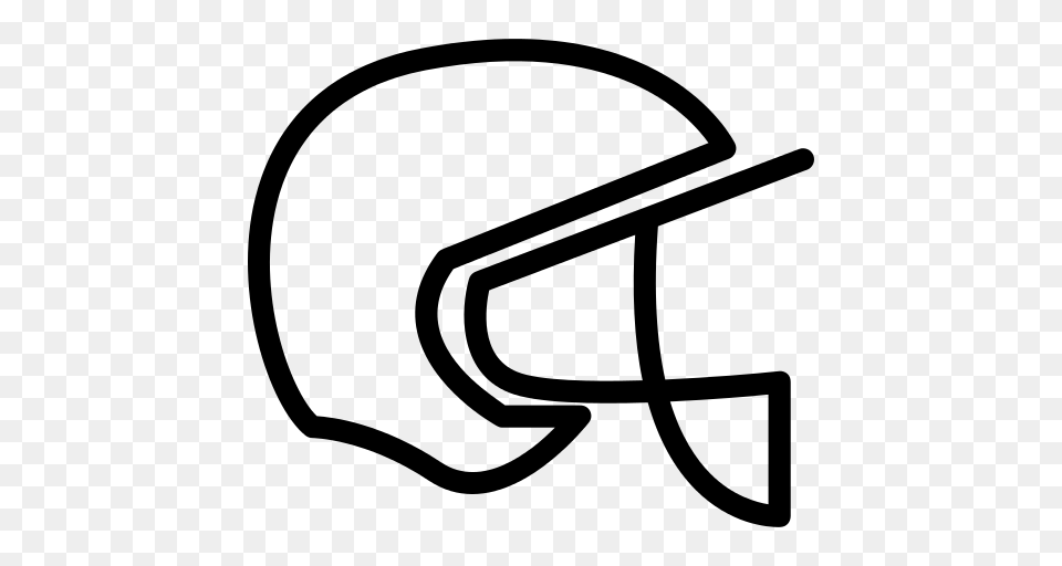 American Football Helmet Icon, Gray Free Png