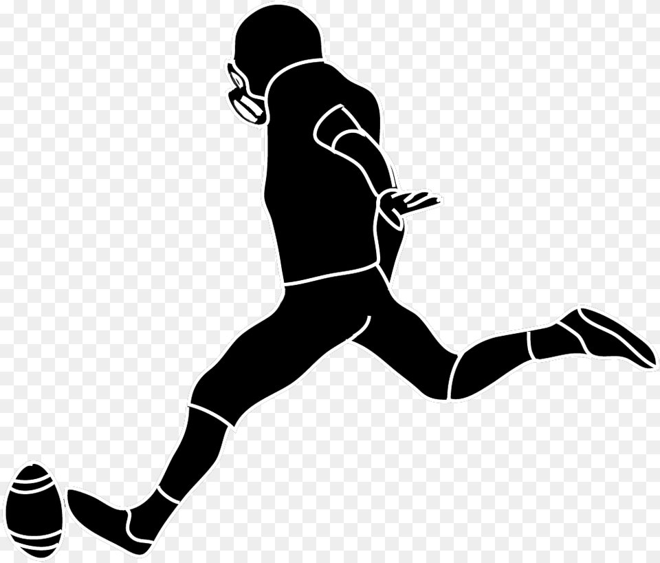 American Football Kicker Silhouette, Stencil, Baby, Person, Ball Free Transparent Png