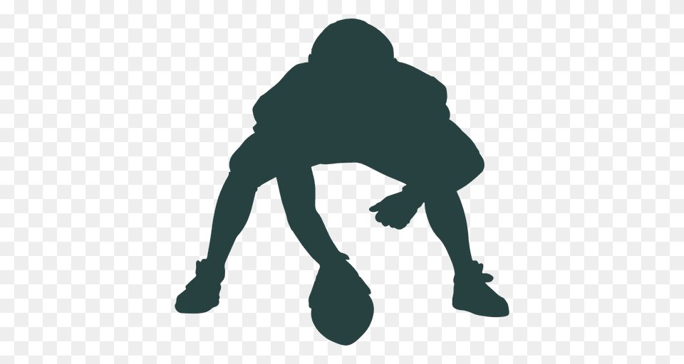 American Football Player Center Silhouette, Person, Clothing, Footwear, Shoe Png Image