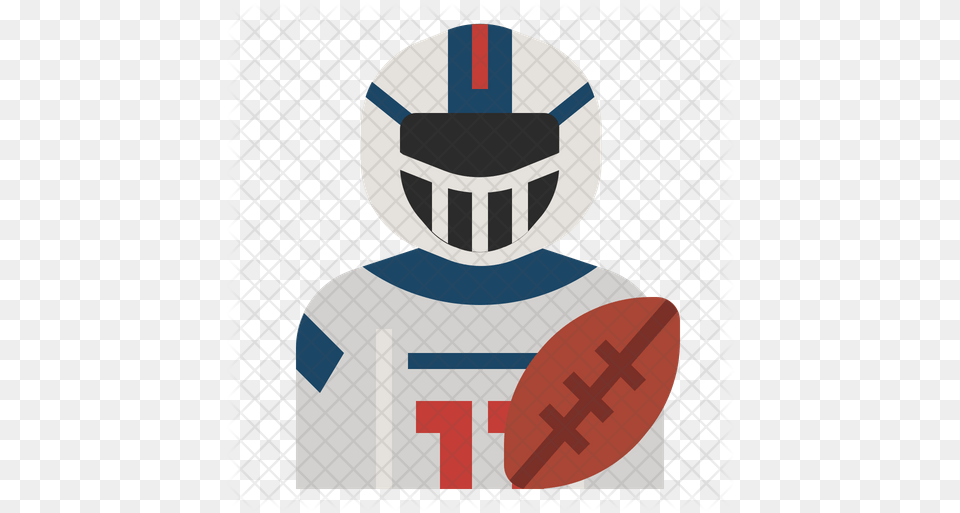 American Football Player Icon Illustration, Helmet, American Football, Person, Playing American Football Free Transparent Png