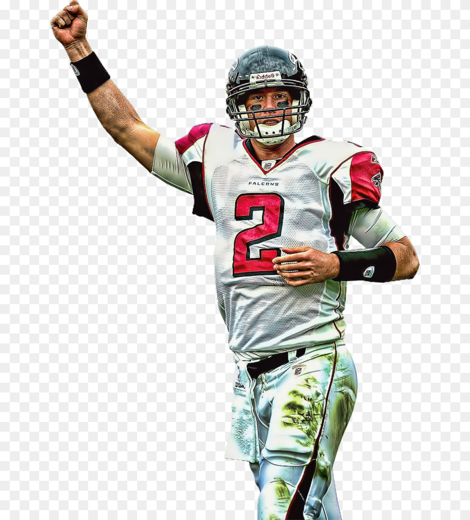 American Football Player Matt Ryan Transparent, Helmet, Adult, Playing American Football, Person Png