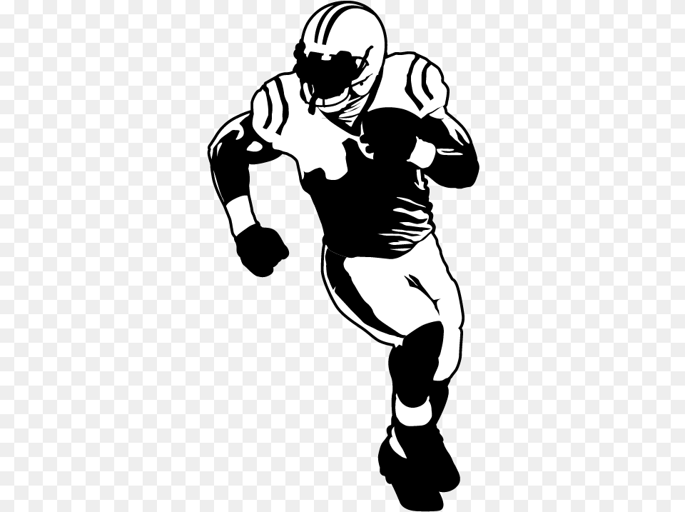American Football Player Silhouette American Football Player, Stencil, Person, Man, Male Free Transparent Png