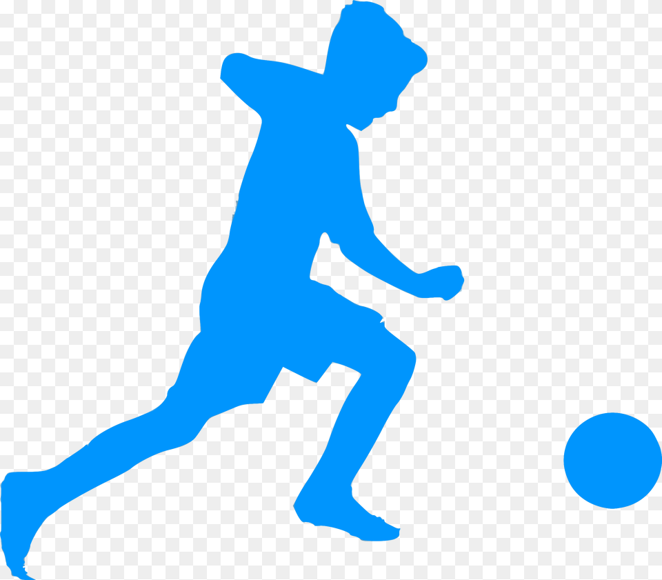 American Football Player Silhouette Playing Football Blue Icons, Ball, Handball, Sport, Person Free Png Download