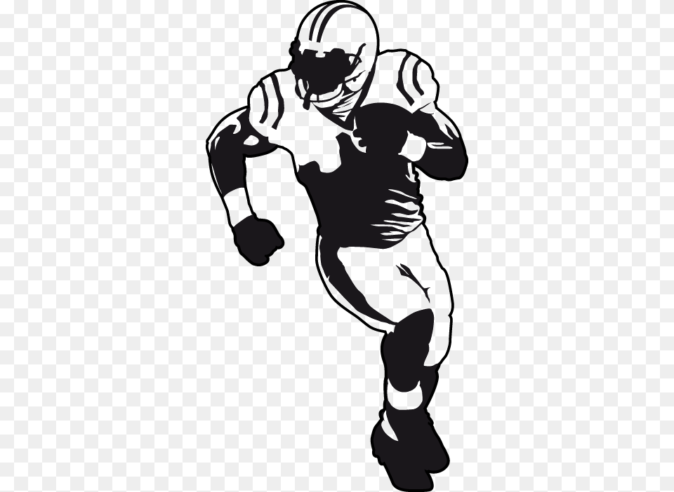 American Football Player Wall Sticker Football Player Silhouette, Stencil, Helmet, Person, American Football Free Png