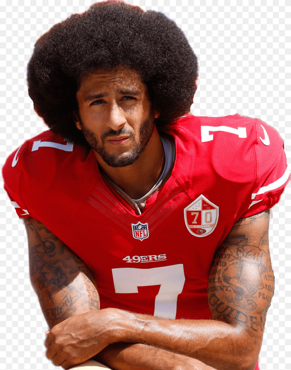 American Football Quarterback Colin Kaepernick Colin Kaepernick, Tattoo, Skin, Person, Man Free Png Download