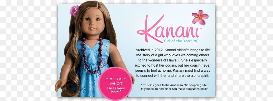 American Girl Doll Of The Year Kanani, Toy, Figurine, Person, Child Png Image