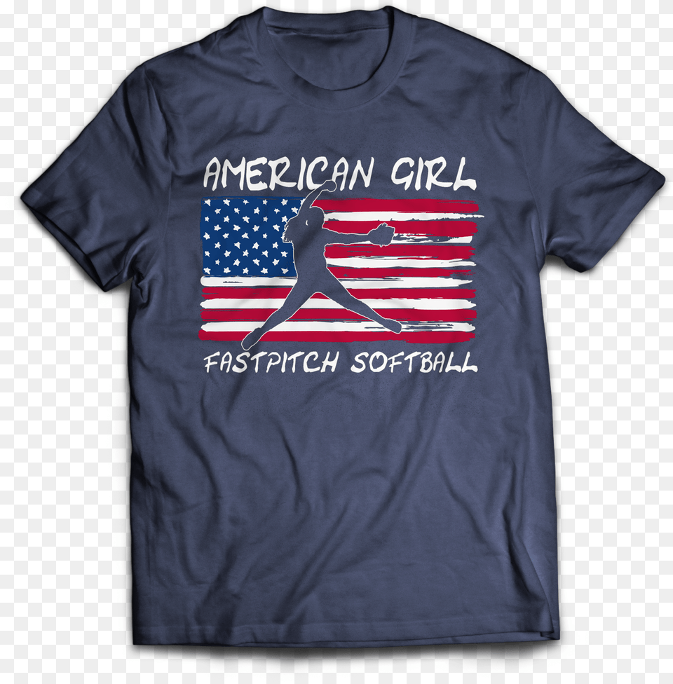 American Girl Softball Fastpitch Hnavy T Shirt Dad Viking, Clothing, T-shirt Png