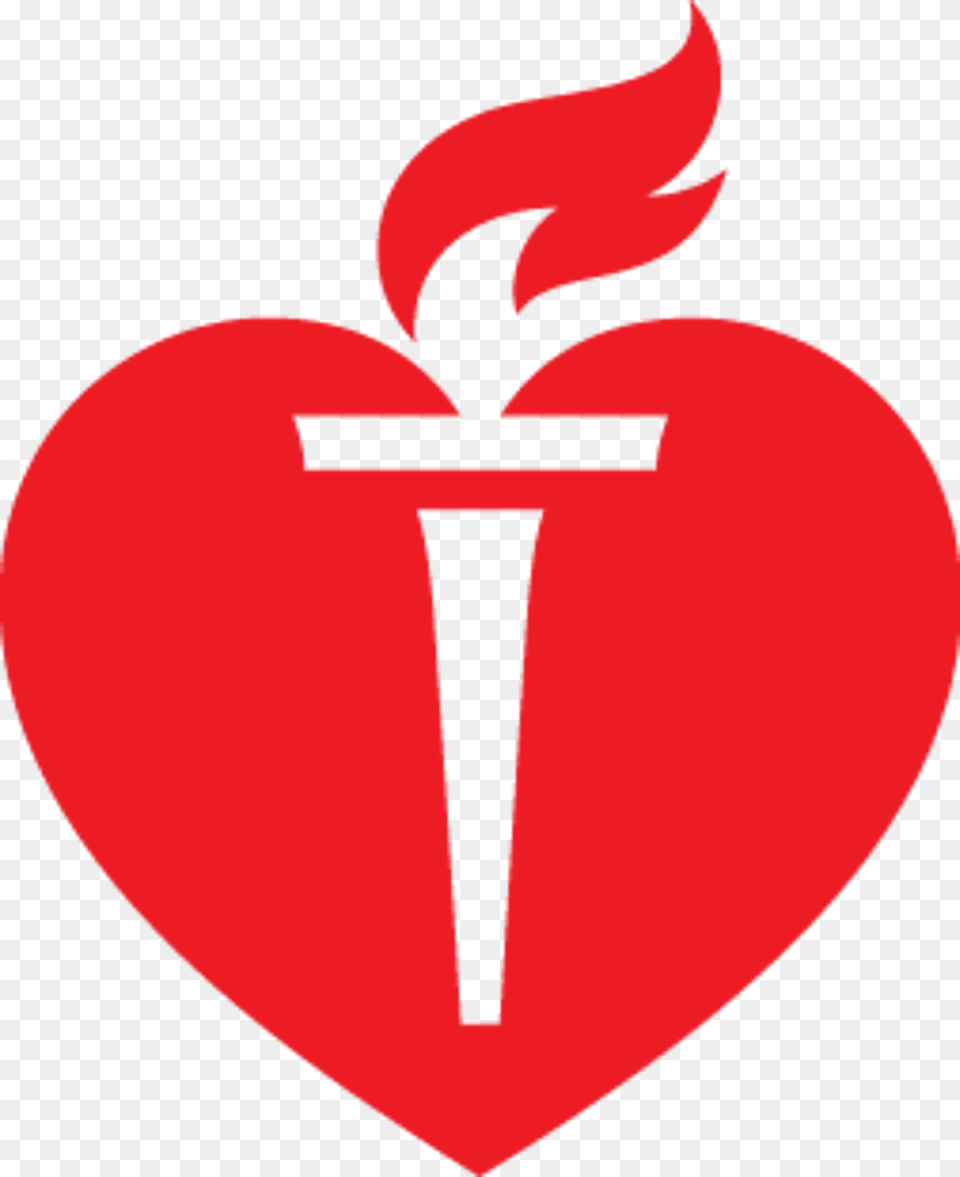 American Heart Association Clipart Red Out American Heart Association, Light, Torch, Cross, Symbol Free Transparent Png
