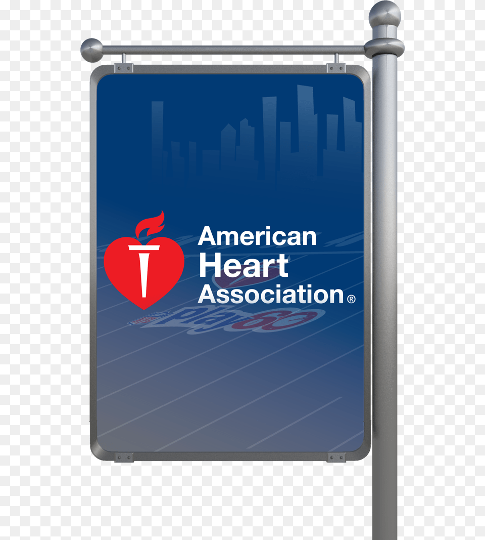 American Heart Association Play 60 Banner, Electronics, Symbol, Screen, Sign Free Png