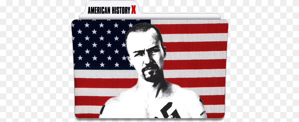American History X Locandina American History X 1998, American Flag, Flag, Adult, Male Png Image