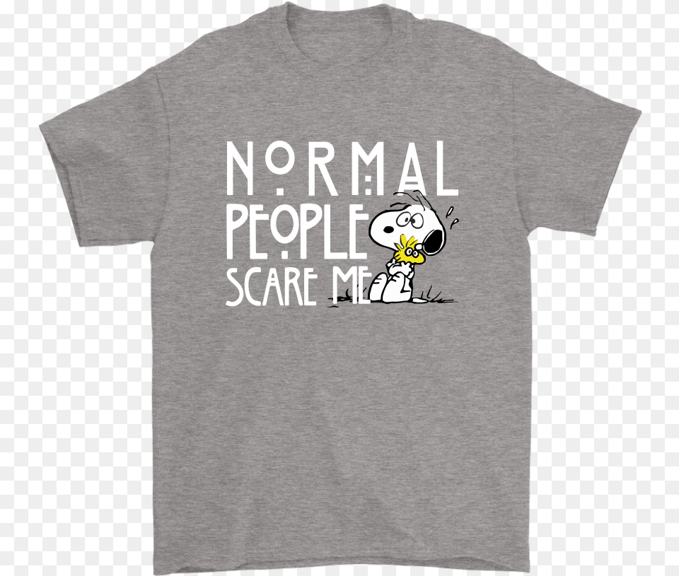 American Horror Story Normal People Scare Me Snoopy Active Shirt, Clothing, T-shirt, Baby, Person Free Png