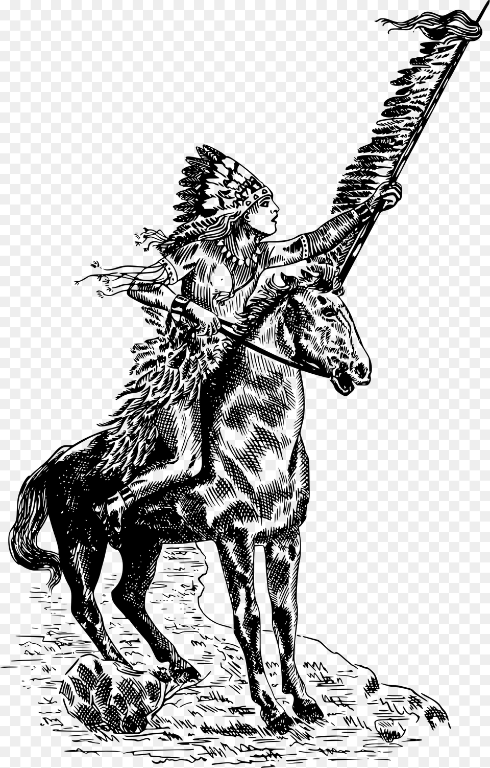 American Indian Horse Native Americans In The United Native American, Gray Free Transparent Png