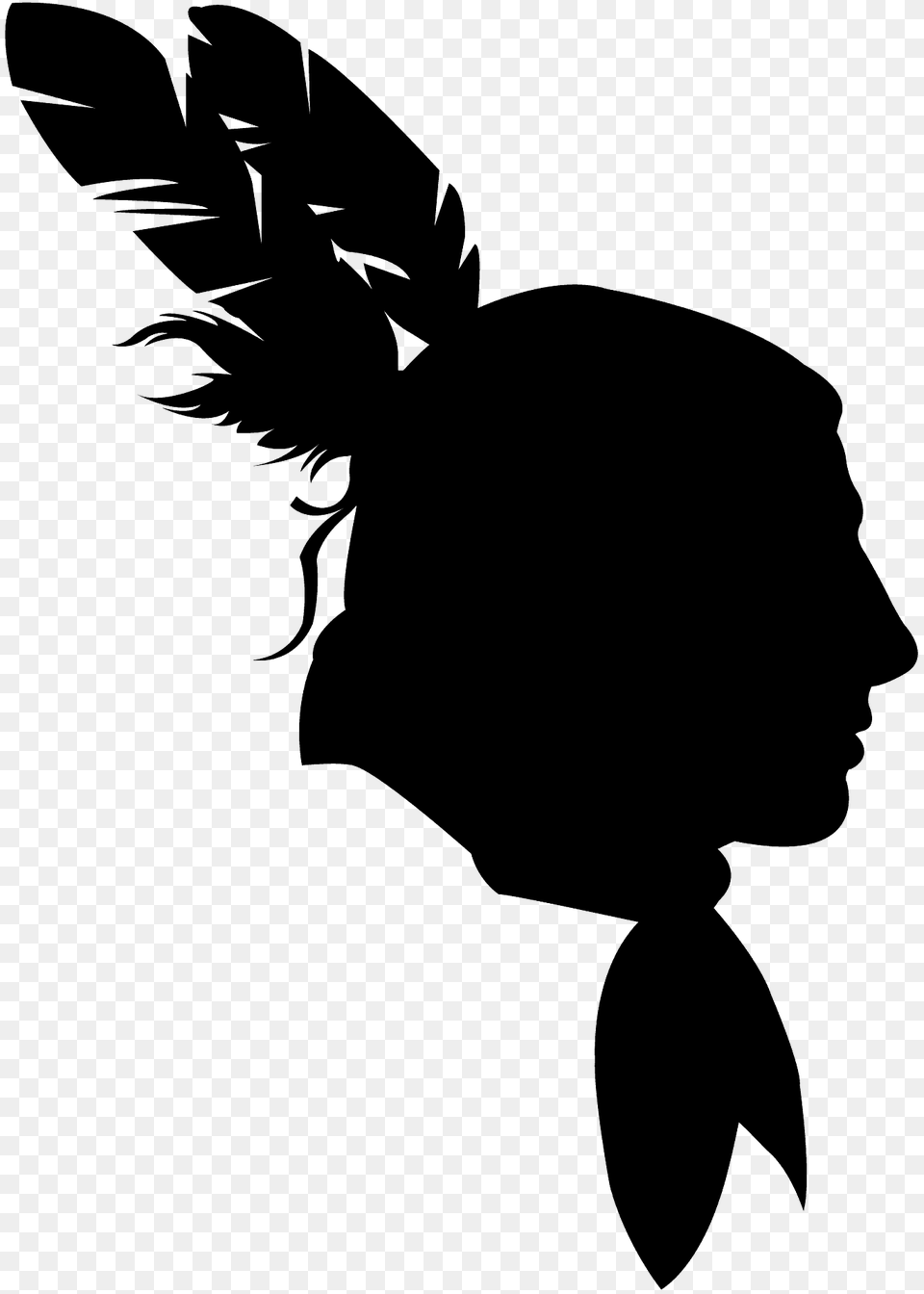 American Indian Silhouette, Person, Face, Head, Stencil Free Png