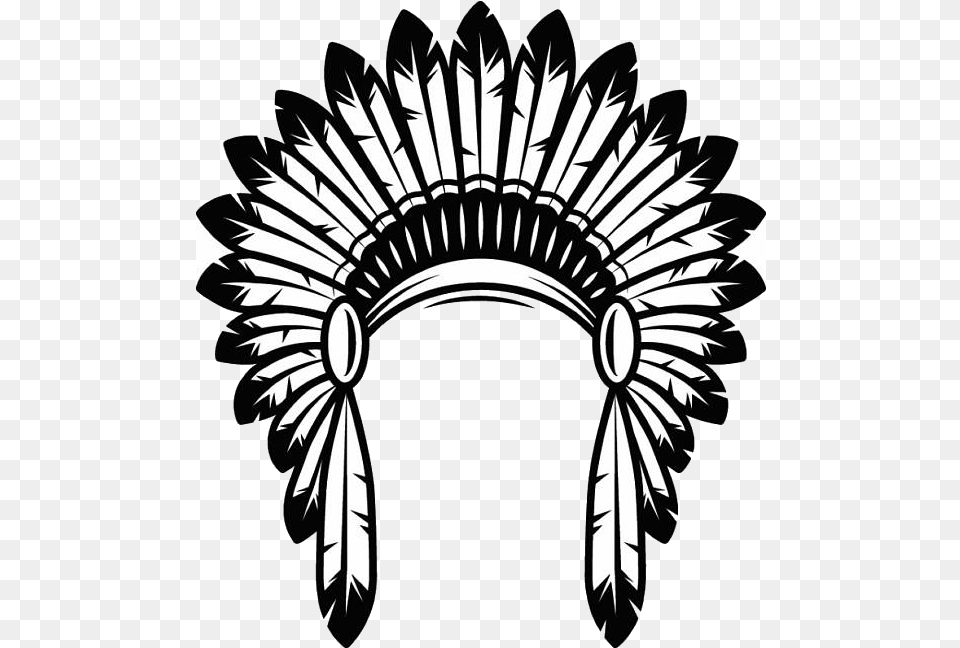 American Indians Image For Native American Headdress Clipart, Emblem, Symbol, Stencil Free Png