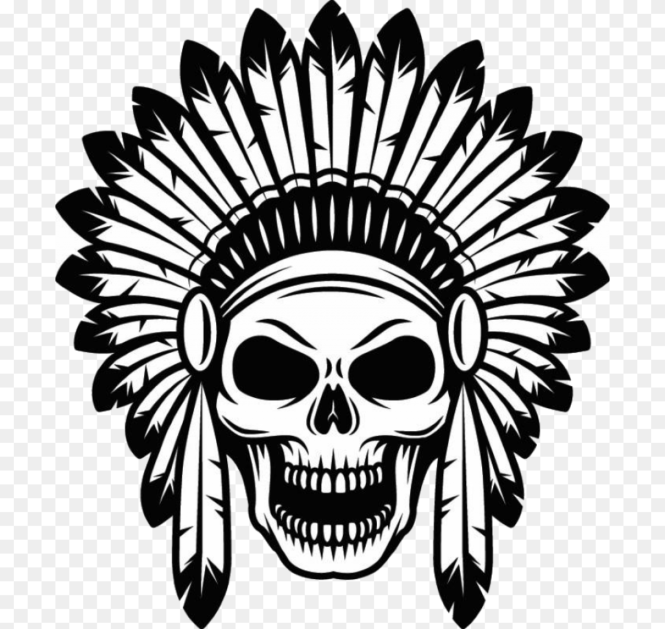 American Indians Indian Headdress Clipart, Stencil, Emblem, Symbol, Face Png Image