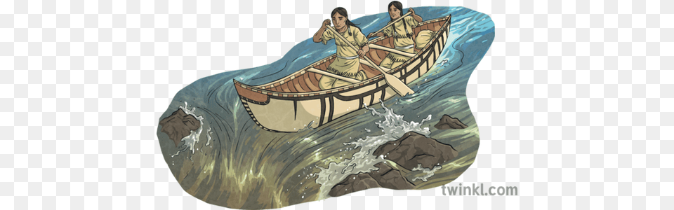 American Indigenous Peoples In Canoe Fact File About North America, Rowboat, Sport, Vehicle, Person Png