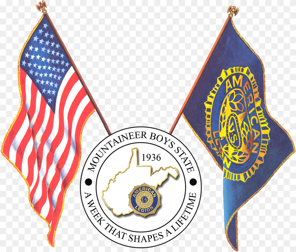American Legion Mountaineer Boys State American Legion Auxiliary Flag, Badge, Logo, Symbol, American Flag Free Transparent Png