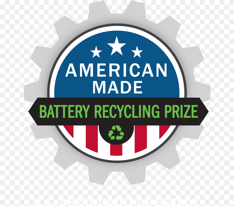 American Made Battery Recycling Logo Label, First Aid, Machine, Wheel, Badge Png