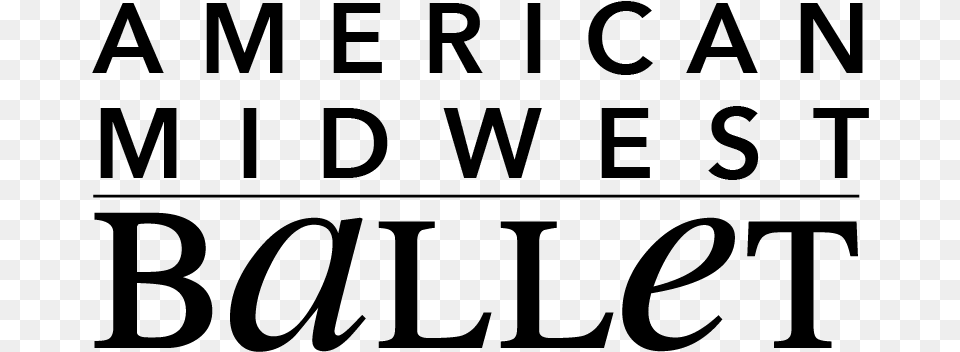 American Midwest Ballet Logo Black And White, Gray Free Png