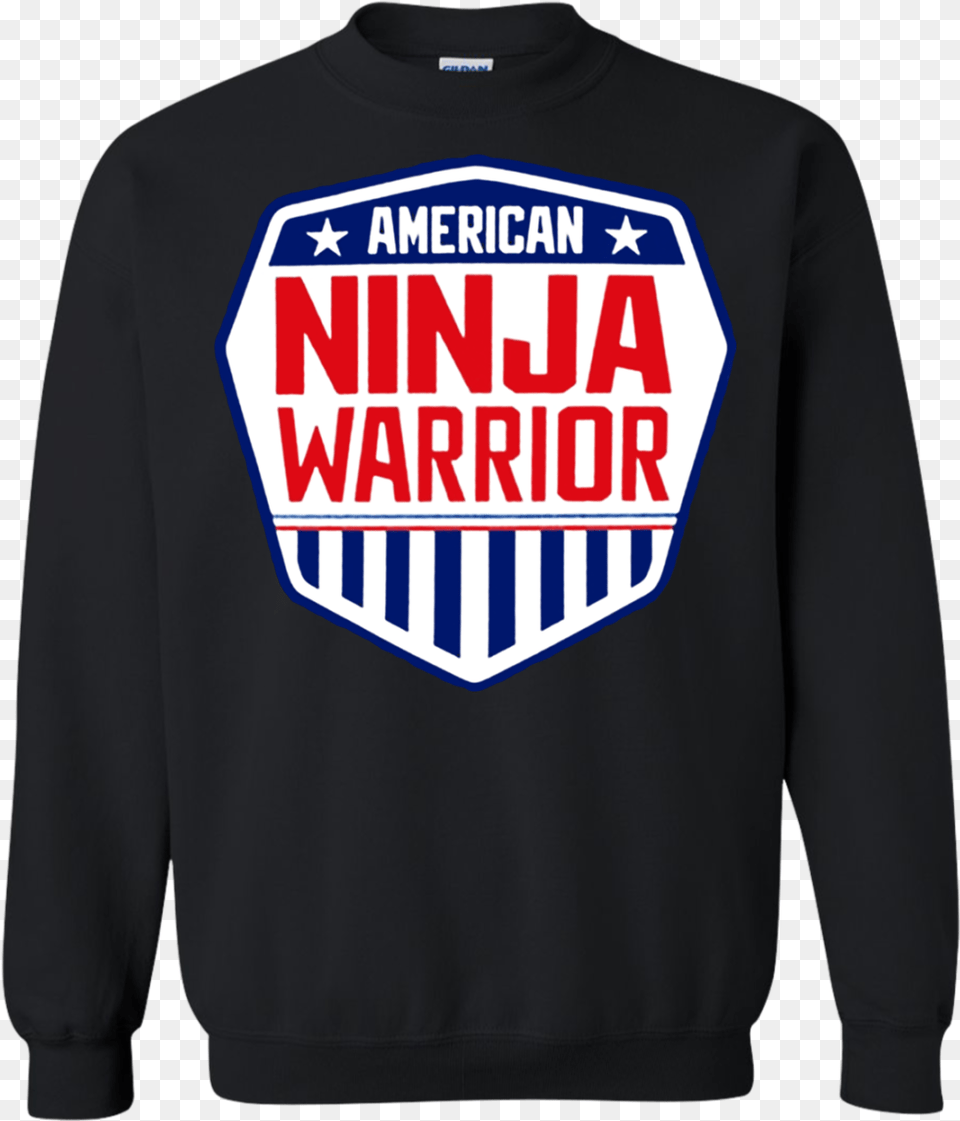 American Ninja Warrior Logo American Ninja Warrior Love Titties And Crown Royal, Clothing, Knitwear, Sweater, Sweatshirt Png Image