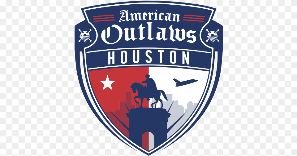 American Outlaws Houston Chapter Inc Soccer Scarf, Symbol, Logo, Badge, Male Png Image
