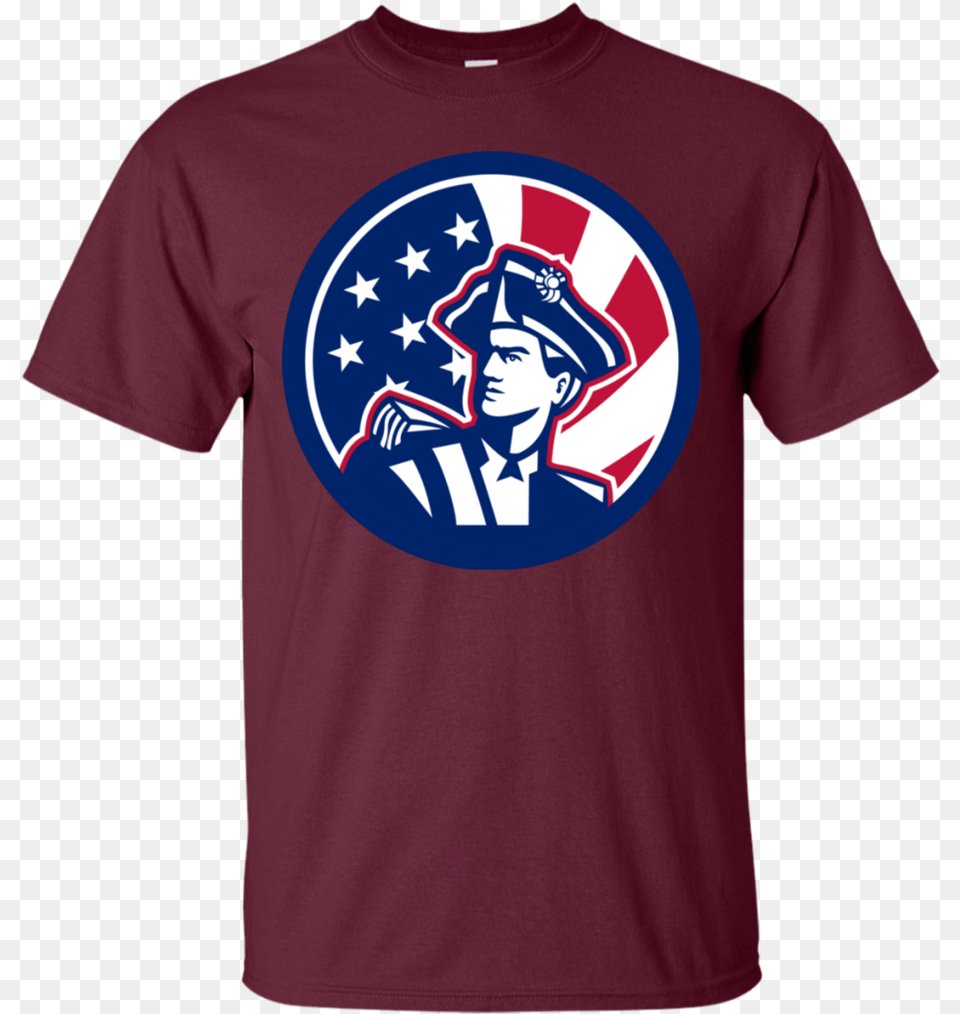 American Patriot Usa Flag Icon Gildan Ultra Cotton Independence Day Greeting Card American Patriot Soldier, Clothing, Shirt, T-shirt, Baby Free Png