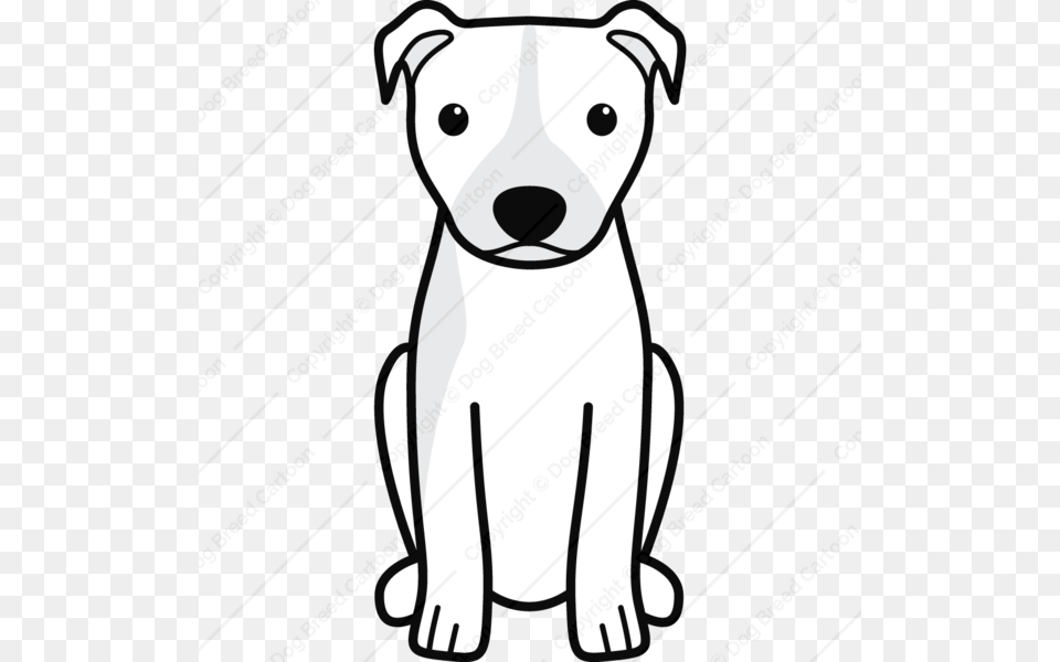 American Pitbull Terrier Natural Ears Linear Edition Dog Breed, Animal, Mammal Png