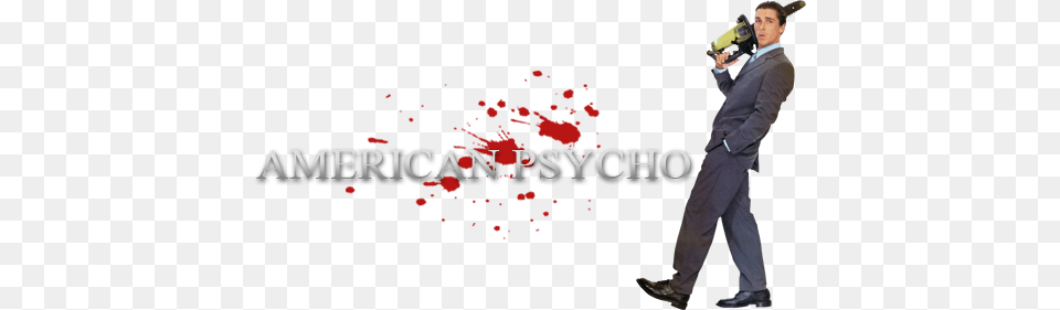 American Psycho Movie Image With Logo And Character Dexter Vs Patrick Bateman, Photography, Formal Wear, Clothing, Suit Png