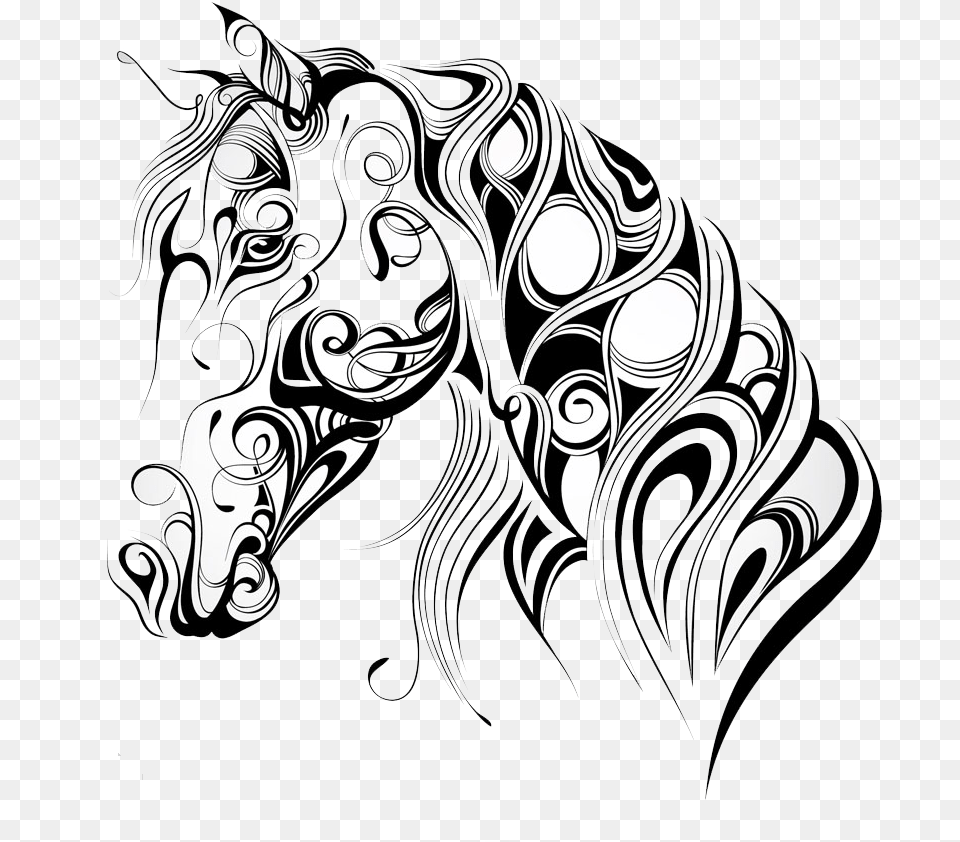 American Quarter Horse Mustang Silhouette Horse Head Cartoon Silhouette Horse Head, Art, Modern Art, Drawing, Graphics Png Image