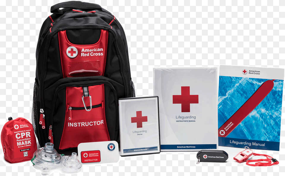 American Red Cross Deluxe Lifeguarding Instructors Medical Bag, First Aid, Logo, Red Cross, Symbol Png Image