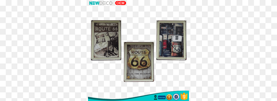 American Route 66 Road Design Metal Tin Sign Plaque M Route 66 A, Advertisement, Art, Collage, Machine Png
