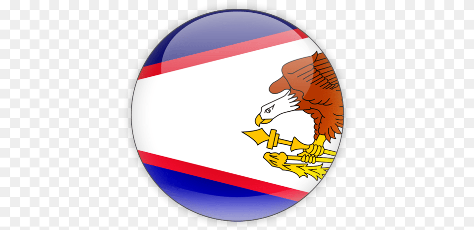 American Samoa Flag Round, Badge, Logo, Sphere, Symbol Free Transparent Png