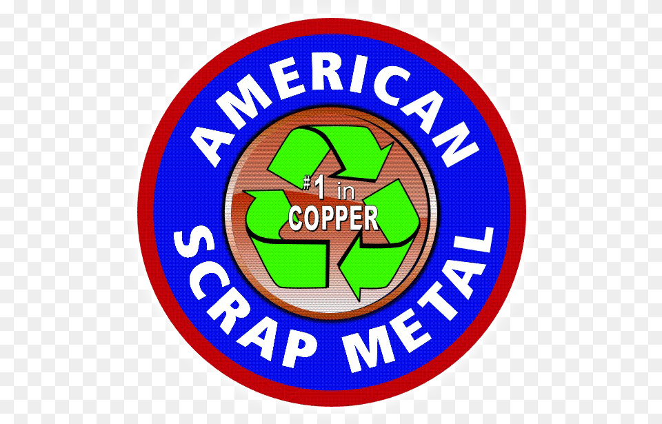 American Scrap Metal Emblem, Symbol, Recycling Symbol, Logo, Road Sign Png